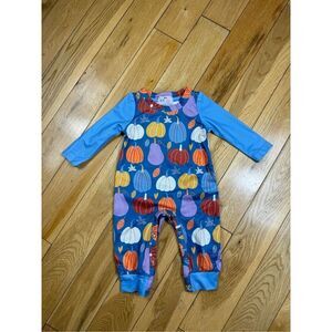 NWT Pete & Lucy Girls Pumpkin Romper Size 0/3m